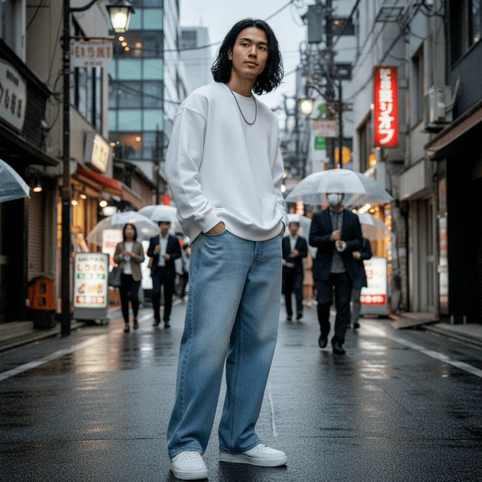 Kami - Pantalon denim baggy japonais - Image 5